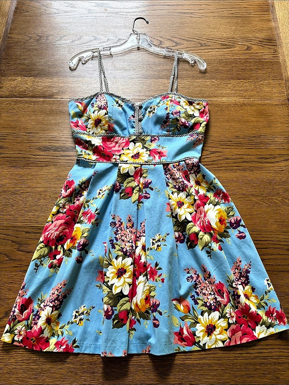 Alyn Paige Floral Blue Casual Dress